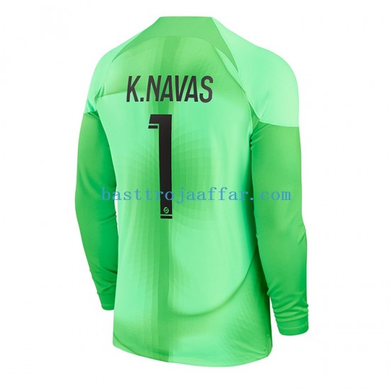Paris Saint-Germain K.Navas 1 Målvakt Män Hemma Fotbollströja 2022-2023 Långärmad