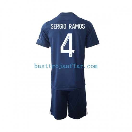 Paris Saint-Germain Sergio Ramos 4 Barn Hemma Fotbollströja 2022-2023 Kortärmad