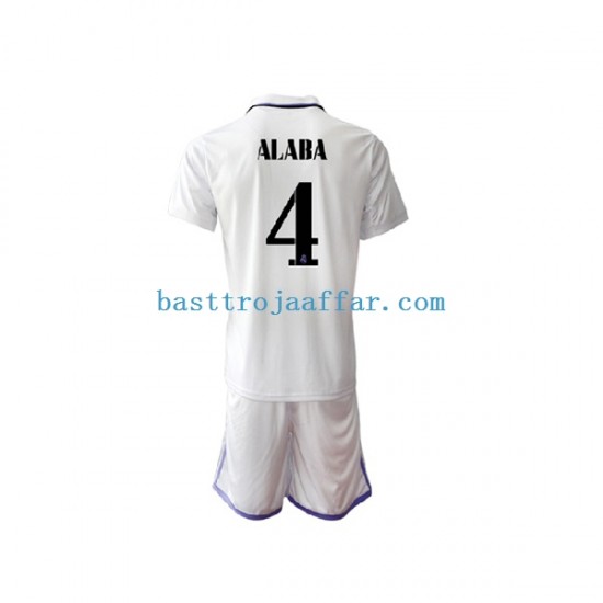 Real Madrid David Alaba 4 Barn Hemma Fotbollströja 2022-2023 Kortärmad