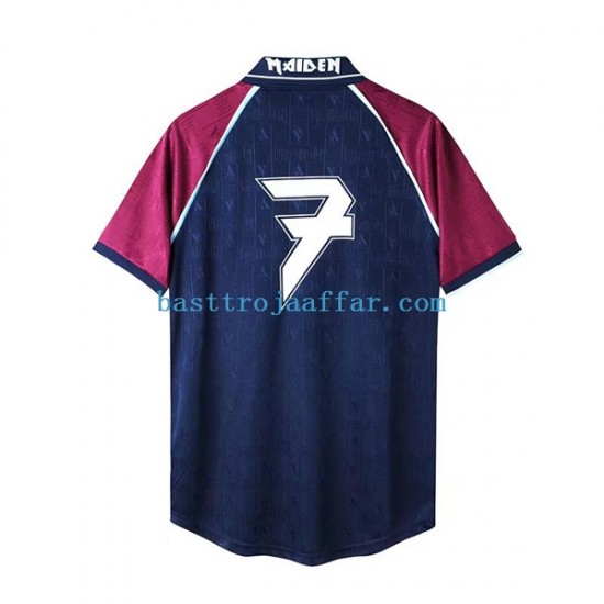 West Ham United Iron Maiden Retro Män Hemma Fotbollströja 1999 Kortärmad