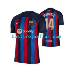 FC Barcelona Memphis Depay 14 Män Hemma Fotbollströja 2022-2023 Kortärmad FC Barcelona Memphis Depay 14 Män Hemma Fotbollströja 2022-2023 Kortärmad