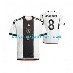 Tyskland Leon Goretzka 8 Män Hemma Fotbollströja VM 2022 Kortärmad Tyskland Leon Goretzka 8 Män Hemma Fotbollströja VM 2022 Kortärmad