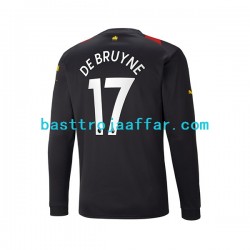 Manchester City De Bruyne 17 Män Borta Fotbollströja 2022-2023 Långärmad