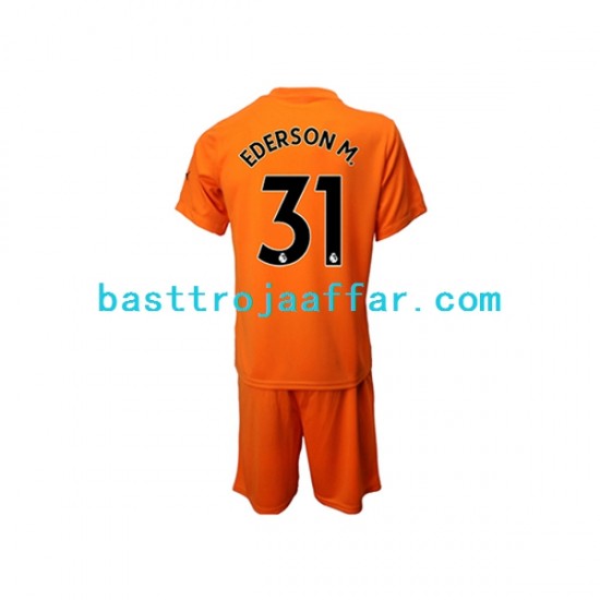 Manchester City Ederson M. 31 Målvakt Barn Tredje Fotbollströja 2022-2023 Kortärmad