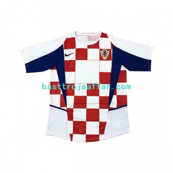 Kroatien Män Hemma Fotbollströja 2002 Kortärmad