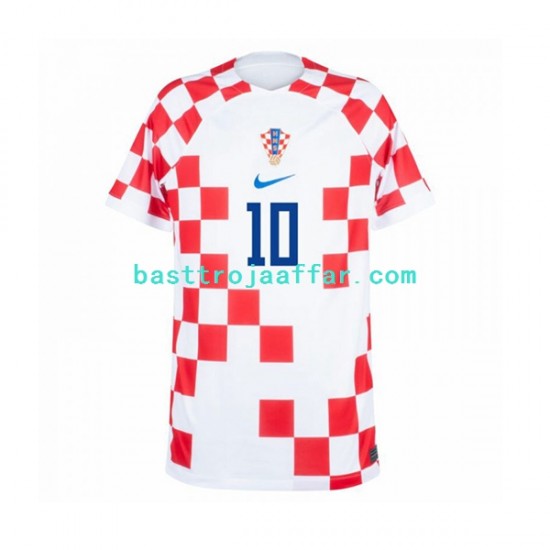 Kroatien Modrić 10 Män Hemma Fotbollströja VM 2022 Kortärmad