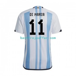 Argentina Di Maria 11 Män Hemma Fotbollströja VM 2022 Kortärmad