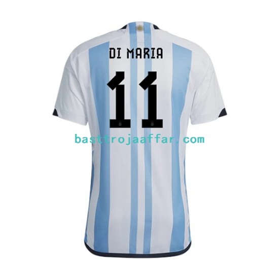 Argentina Di Maria 11 Män Hemma Fotbollströja VM 2022 Kortärmad