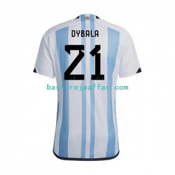 Argentina Dybala 21 Män Hemma Fotbollströja VM 2022 Kortärmad