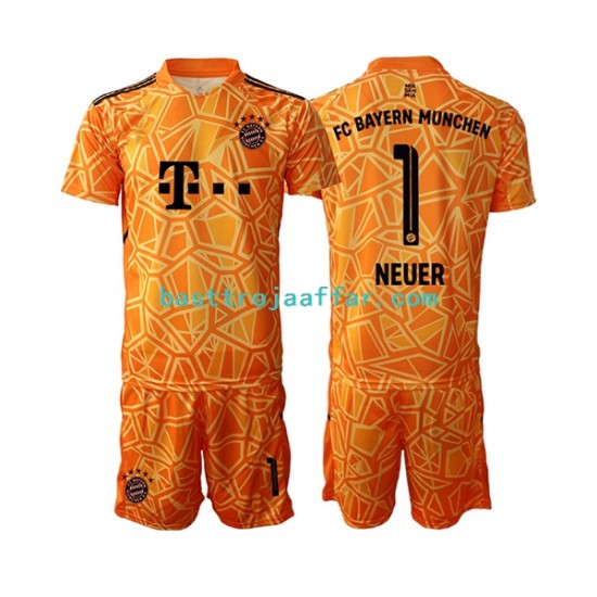 FC Bayern München Manuel Neuer 1 Målvakt Barn Borta Fotbollströja 2022-2023 Kortärmad