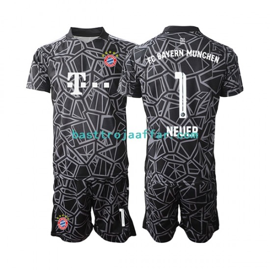 FC Bayern München Manuel Neuer 1 Målvakt Barn Hemma Fotbollströja 2022-2023 Kortärmad