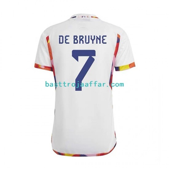 Belgien De Bruyne 7 Män Borta Fotbollströja VM 2022 Kortärmad