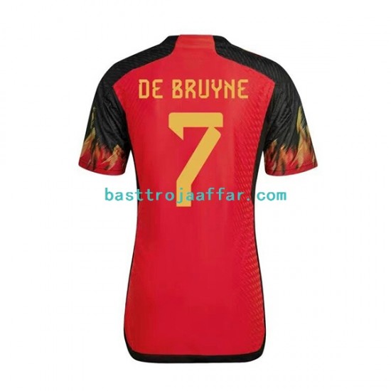 Belgien De Bruyne 7 Män Hemma Fotbollströja VM 2022 Kortärmad