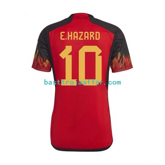 Belgien Hazard 10 Män Hemma Fotbollströja VM 2022 Kortärmad