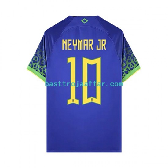Brasilien Neymar JR 10 Män Borta Fotbollströja VM 2022 Kortärmad