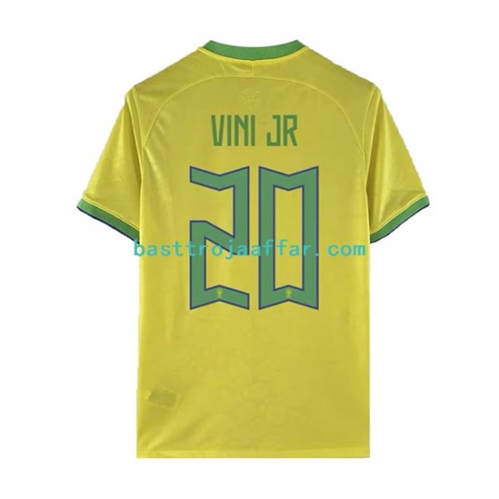 Brasilien Vinicius Junior 20 Män Hemma Fotbollströja VM 2022 Kortärmad