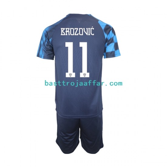 Kroatien Brozovic 11 Barn Borta Fotbollströja VM 2022 Kortärmad