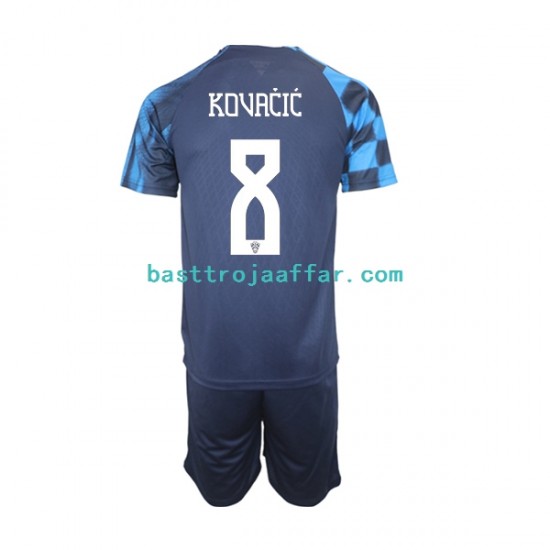 Kroatien Kovacic 8 Barn Borta Fotbollströja VM 2022 Kortärmad