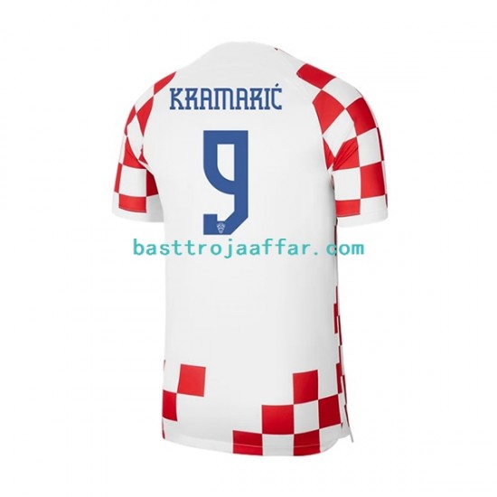 Kroatien Kramaric 9 Män Hemma Fotbollströja VM 2022 Kortärmad