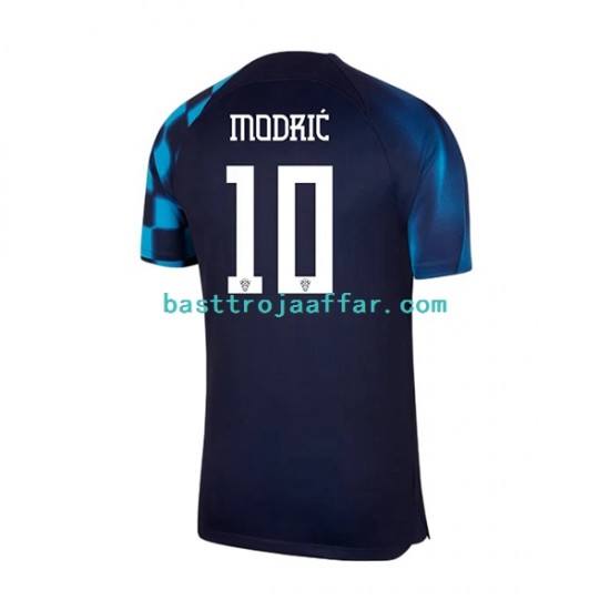 Kroatien Modrić 10 Män Borta Fotbollströja VM 2022 Kortärmad
