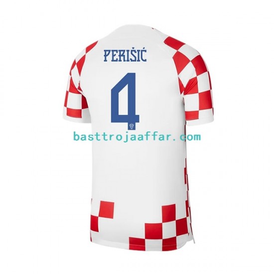 Kroatien Perisic 4 Män Hemma Fotbollströja VM 2022 Kortärmad