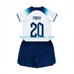 England Foden 20 Barn Hemma Fotbollströja VM 2022 Kortärmad