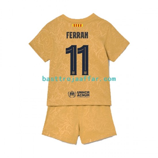 FC Barcelona Ferran Torres 11 Barn Borta Fotbollströja 2022-2023 Kortärmad