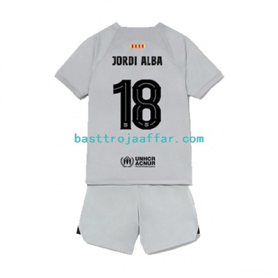 FC Barcelona Jordi Alba 18 Barn Tredje Fotbollströja 2022-2023 Kortärmad
