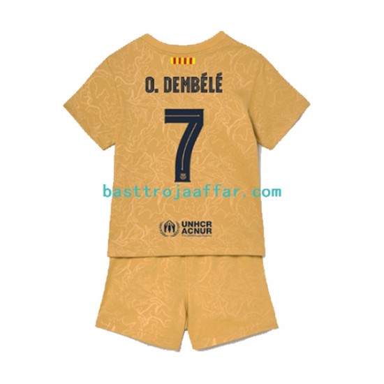 FC Barcelona Ousmane Dembele 7 Barn Borta Fotbollströja 2022-2023 Kortärmad