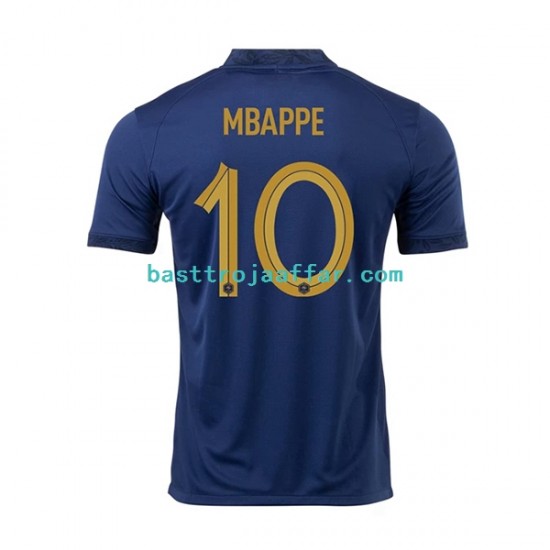 Frankrike Mbappé 10 Män Hemma Fotbollströja VM 2022 Kortärmad