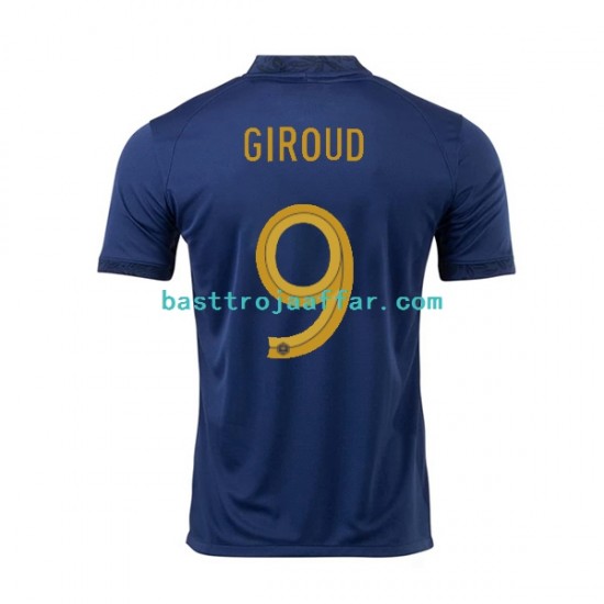 Frankrike Olivier Giroud 9 Män Hemma Fotbollströja VM 2022 Kortärmad