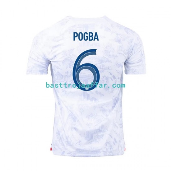 Frankrike Pogba 6 Män Borta Fotbollströja VM 2022 Kortärmad