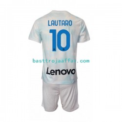 Inter Milan Lautaro Martinez 10 Barn Borta Fotbollströja 2022-2023 Kortärmad