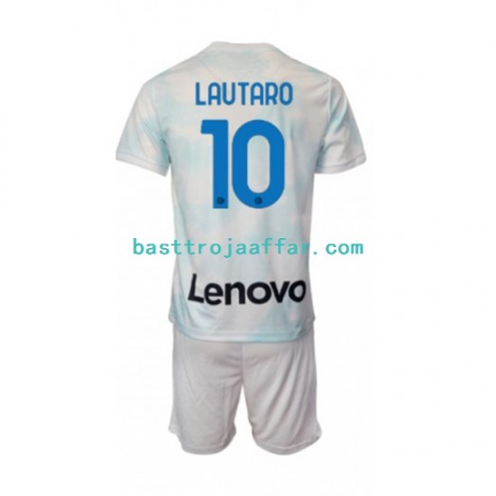 Inter Milan Lautaro Martinez 10 Barn Borta Fotbollströja 2022-2023 Kortärmad