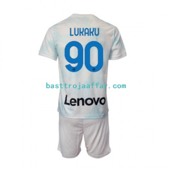 Inter Milan Romelu Lukaku 90 Barn Borta Fotbollströja 2022-2023 Kortärmad