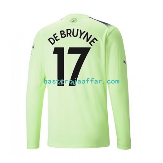 Manchester City De Bruyne 17 Män Tredje Fotbollströja 2022-2023 Långärmad