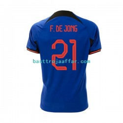 Nederländerna Frenkie de Jong 21 Män Borta Fotbollströja VM 2022 Kortärmad Nederländerna Frenkie de Jong 21 Män Borta Fotbollströja VM 2022 Kortärmad