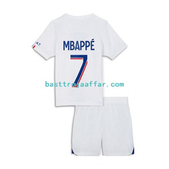Paris Saint-Germain Mbappé 7 Barn Tredje Fotbollströja 2022-2023 Kortärmad