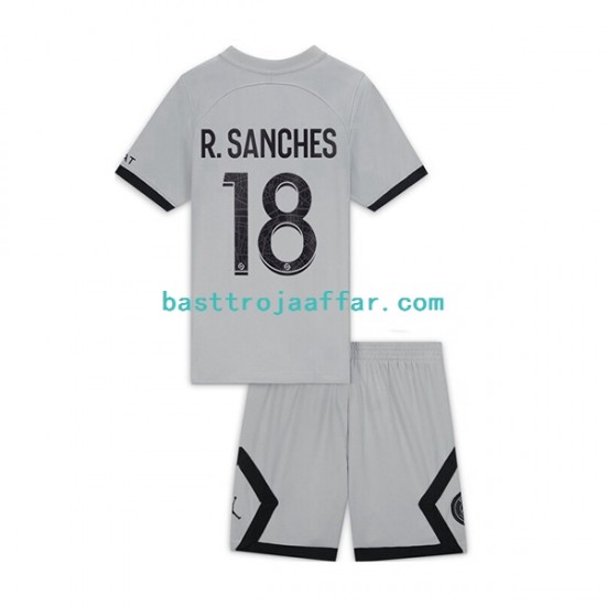 Paris Saint-Germain R.Sanches 18 Barn Borta Fotbollströja 2022-2023 Kortärmad