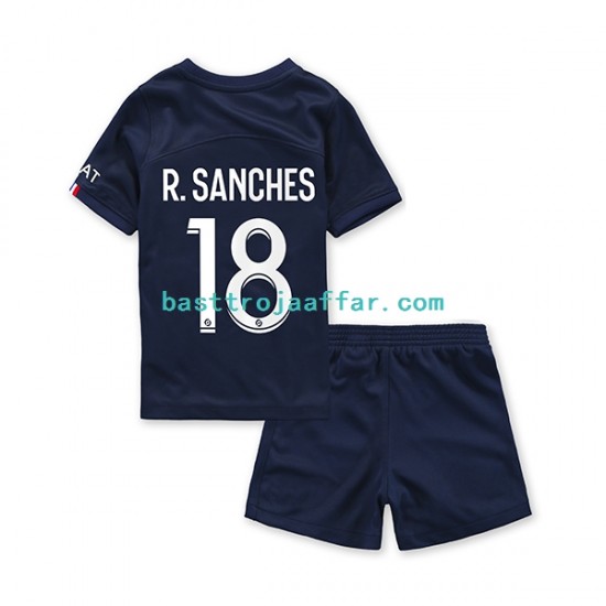 Paris Saint-Germain R.Sanches 18 Barn Hemma Fotbollströja 2022-2023 Kortärmad