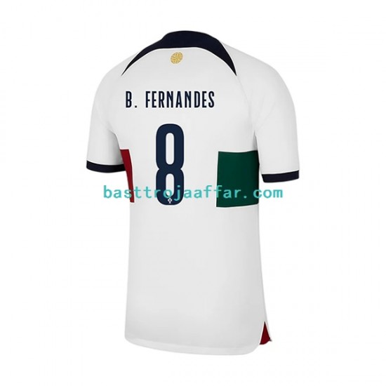 Portugal B.Fernandes 8 Män Borta Fotbollströja VM 2022 Kortärmad