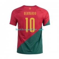 Portugal Bernardo 10 Män Hemma Fotbollströja VM 2022 Kortärmad Portugal Bernardo 10 Män Hemma Fotbollströja VM 2022 Kortärmad
