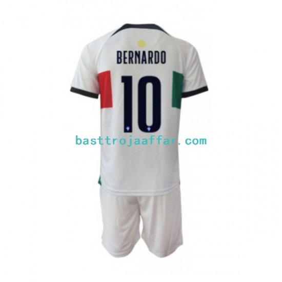 Portugal Bernardo 10 Barn Borta Fotbollströja VM 2022 Kortärmad