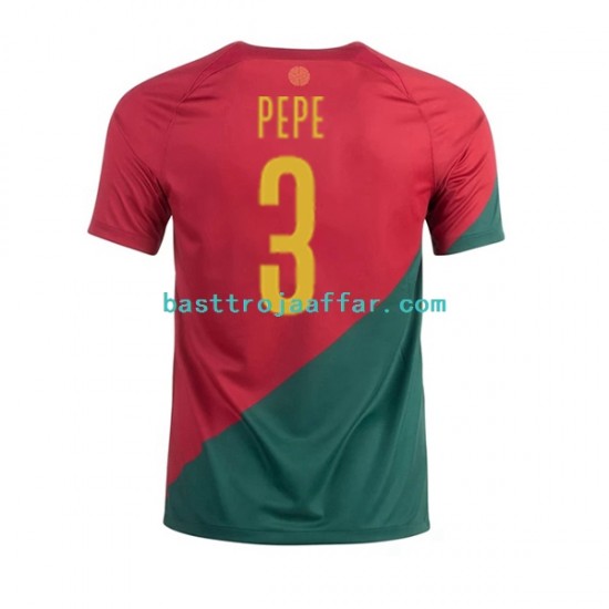 Portugal PEPE 3 Män Hemma Fotbollströja VM 2022 Kortärmad