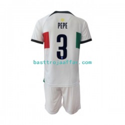 Portugal PEPE 3 Barn Borta Fotbollströja VM 2022 Kortärmad Portugal PEPE 3 Barn Borta Fotbollströja VM 2022 Kortärmad