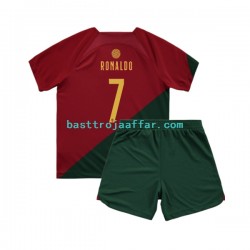 Portugal Ronaldo 7 Barn Hemma Fotbollströja VM 2022 Kortärmad Portugal Ronaldo 7 Barn Hemma Fotbollströja VM 2022 Kortärmad