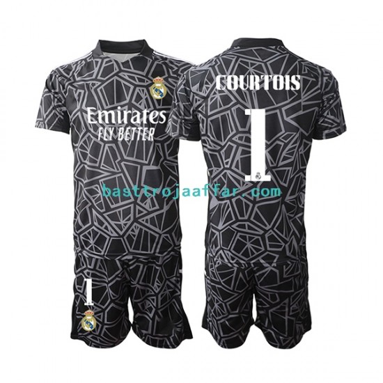 Real Madrid Courtois 1 Målvakt Barn Borta Fotbollströja 2022-2023 Kortärmad