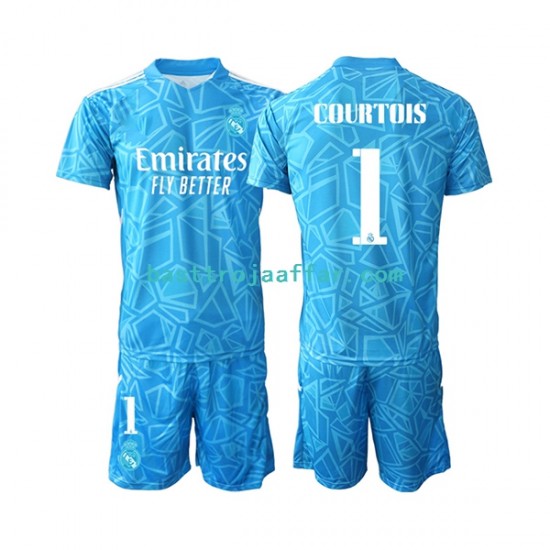 Real Madrid Courtois 1 Målvakt Barn Hemma Fotbollströja 2022-2023 Kortärmad