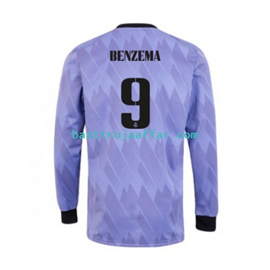 Real Madrid Karim Benzema 9 Män Borta Fotbollströja 2022-2023 Långärmad
