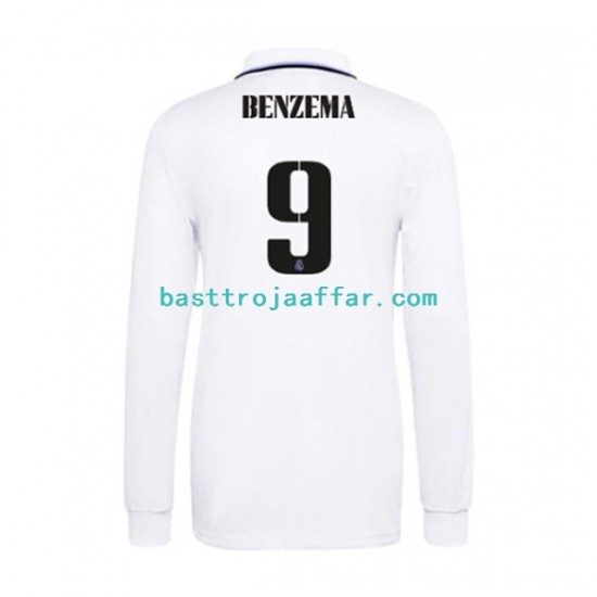 Real Madrid Karim Benzema 9 Män Hemma Fotbollströja 2022-2023 Långärmad
